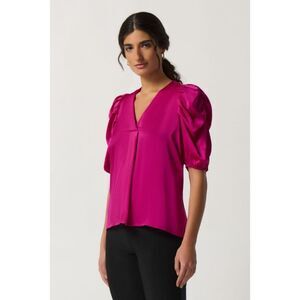 NWT Joseph Ribkoff Opulence Puff Sleeve Satin Blouse